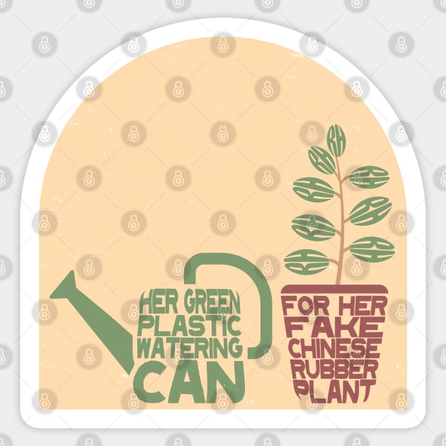 Fake Plastic Trees - Alt Rock Design Sticker by TwistedCharm